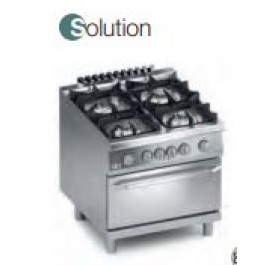 CUCINA 4 FUOCHI A GAS CON FORNO ELETTRICO GN 2/1 SERIE 90 SOLUTION K4MCU10FFS