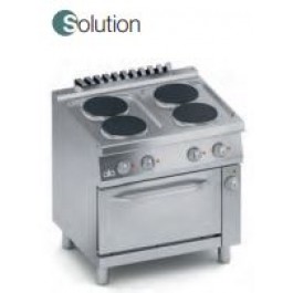 CUCINA ELETTRICA 4 PIASTRE TONDE C/FORNO ELETTRICO GN1/1 SERIE 70 SOLUTION C2ECU10FF
