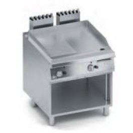 FRY TOP A GAS PIASTRA 1/2 LISCIA 1/2 RIGATA VANO A GIORNO SERIE 90 SOLUTION K4GFRS10VV