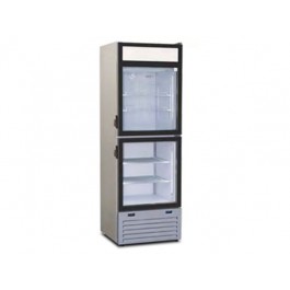 ARMADIO REFRIGERATO COMBINATO PORTA A VETRO MOD TWIN 40