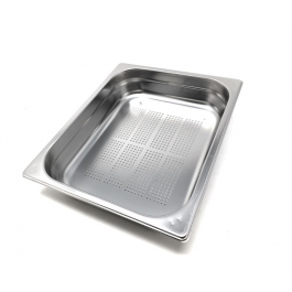 BACINELLA FORATA IN ACCIAIO INOX AISI 304 GN 1/2 MOD. GNT 12150 H 15