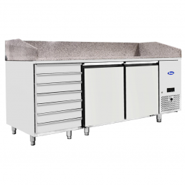 BANCO PIZZA CON 7 CASSETTI E 2 PORTE mod EPF3480-GR