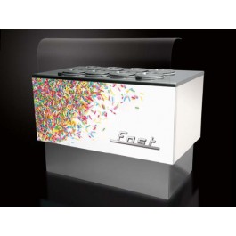 BANCO POZZETTO GELATO VENTILATO MOD. FAST 8 FORI MISURA 130 CM