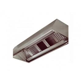 CAPPA A PARETE IN ACCIAIO INOX S/ASPIRATORE L160XP130XH50 EP 13/16