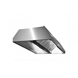 CAPPA CENTRALE IN ACCIAIO INOX S/ASPIRATORE L240XP130XH45 EC 13/24