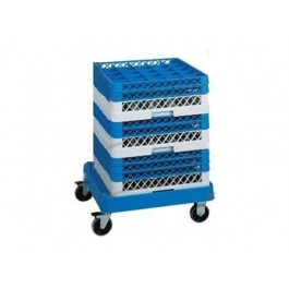 CARRELLO PORTACESTELLI INOX VASCA ABS SENZA MANICO CP1448