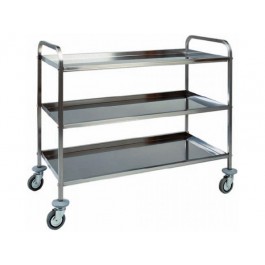 CARRELLO DI SERVIZIO INOX 3 PIANI L 91 CA 1384