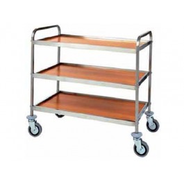 CARRELLO DI SERVIZIO INOX 3 PIANI L 83 CA 1050
