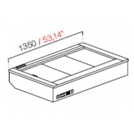 DROP IN DA INCASSO PRALINE S/VETRI S/PANNELLATURA L135XP82,2XH32,55 cm NUC