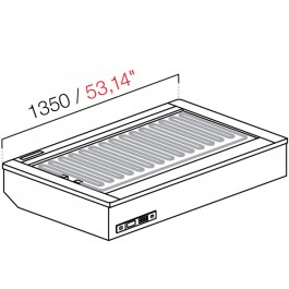 DROP IN DA INCASSO FREDDO VENTILATO/CALDO SECCO S/VETRI S/PANNELLATURA L135XP82.2XH54.5cm