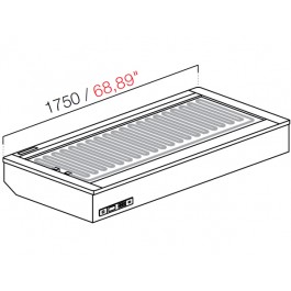 DROP IN DA INCASSO FREDDO VENTILATO/CALDO SECCO S/VETRI S/PANNELLATURA L175XP82.2XH54.5CM