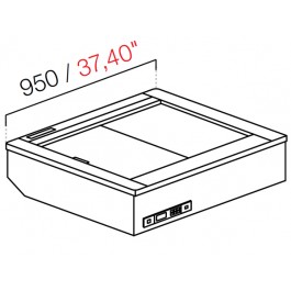 DROP IN DA INCASSO FREDDO VENTILATO S/VETRI S/PANNELLATURA L95XP82,2XH54.5 NUC