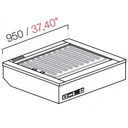 DROP IN DA INCASSO FREDDO VENTILATO/CALDO SECCO S/VETRI S/PANNELLATURA L95XP82.2XH54.5CM