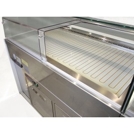 BANCO VENDITA VETRINA DROP IN CALDO SECCO CON CASTELLO VETRI CHIUSO SENZA PANNELLATURA MIS. L92XP81,5XH120 UC