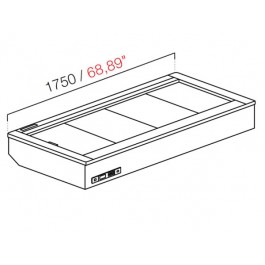 DROP IN DA INCASSO PRALINE SENZA VETRI SENZA PANNELLATURA  MIS. L175XP82,2XH32,55 cm 