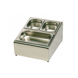 ESPOSITORE GASTRONORM INOX 4 x 1/6 GN H15cm ESG416