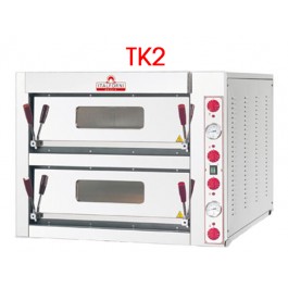 FORNO PIZZA ELETTRICO TKD2 A PIANO DI COTTURA REFRATTARIO 2 CAMERE L99XP66XH15