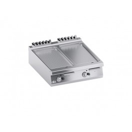 FRY TOP A GAS PIASTRA 1/2 LISCIA 1/2 RIGATA RIBASSATO DA BANCO SERIE 90 PERFORMANCE K4GFBP10TTR