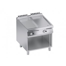 FRY TOP A GAS PIASTRA 1/2 LISCIA 1/2 RIGATA RIBASSATO VANO A GIORNO SERIE 90 PERFORMANCE K4GFBP10VVR