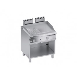 FRY TOP A GAS PIASTRA 1/2 LISCIA 1/2 RIGATA VANO A GIORNO SERIE 70 SOLUTION C2GFR10VV