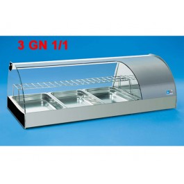 VETRINA REFRIGERATA PER GRANSUSHI 3 GN 1/1 CON LUCE PROTETTA