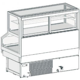 VETRINA MOD LILIUM COMBI VAD H 1350 L 960 3 MENSOLE REFRIGERATE SENZA PANNELLATURA UC