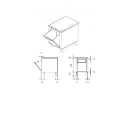 CASSETTIERA GASTRO NORM CON TRAMOGGIA BASCULANTE mod. CG.15
