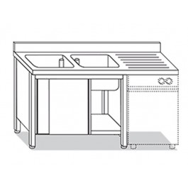 LAVELLO ARMADIATO A SBALZO + GOCC.  L160xP70xH85 455.16