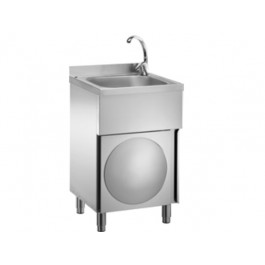 LAVAMANI ARMADIATO CON MISCELATORE ACQUA CALDA/FREDDA LC50MM