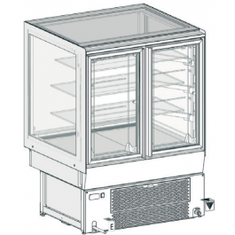 VETRINA MOD LILIUM FROZEN VAD H 1350 L 960 3 MENSOLE REFRIGERATE SENZA PANNELLATURA UC