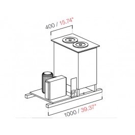 BANCO POZZETTO GELATO STATICO DA INCASSO MOD. PGR 2 (SENZA PANNELLATURA) UC