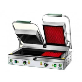 PIASTRA IN VETROCERAMICA PV55LR CON PIANO SUPERIORE RIGATO NERO