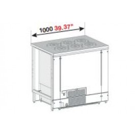 BANCO A POZZETTO GELATO VENTILATO CON RISERVA 6 FORI NEW ERA