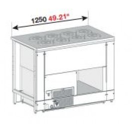 BANCO A POZZETTO GELATO VENTILATO SENZA RISERVA 8 FORI NEW ERA