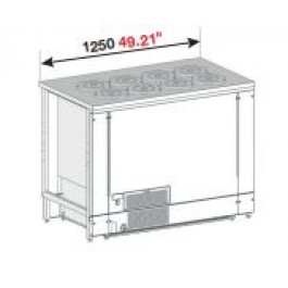 BANCO A POZZETTO GELATO VENTILATO CON RISERVA 8 FORI NEW ERA