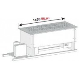 BANCO A POZZETTO GELATO VENTILATO VASCA SENZA RISERVA CON PIANO INOX 10 FORI NEW ERA 