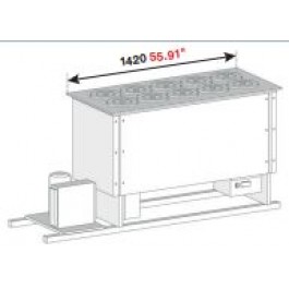 BANCO A POZZETTO GELATO VENTILATO VASCA CON RISERVA E PIANO INOX 10 FORI NEW ERA 