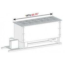 BANCO A POZZETTO GELATO VENTILATO VASCA CON RISERVA E PIANO INOX 12 FORI NEW ERA