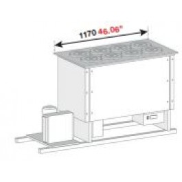 BANCO A POZZETTO GELATO VENTILATO VASCA CON RISERVA E PIANO INOX 8 FORI NEW ERA 