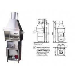 CUCINA ROMAGNA A CARBONE 1 FORNELLO