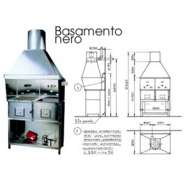CUCINA ROMAGNA A CARBONE 2 FORNELLI