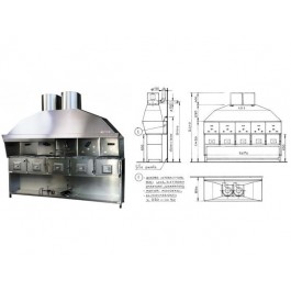 CUCINA ROMAGNA A CARBONE 5 FORNELLI