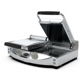 PIASTRA DOPPIA CON CONTROLLO MANUALE CON PIANI LISCI NERI MOD. SP 020 P 