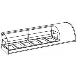 VETRINA REFRIGERATA PER TAPAS 4 GN 2