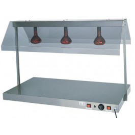 PIANO CALDO INOX CON LAMPADA A RAGGI INFRAROSSI PCI4711