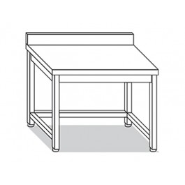 TAVOLO SU GAMBE CON RINFORZI E CON ALZATINA L100XP70XH85 TVC.10A TE