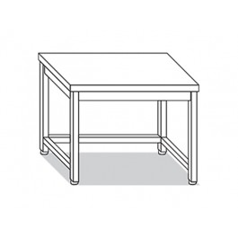 TAVOLO SU GAMBE CON RINFORZI L100XP60XH85 TVC6.10 TE