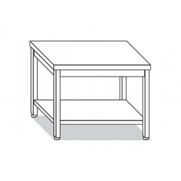 TAVOLO SU GAMBE CON RIPIANO L70XP70XH85 TVR.7 TE