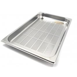 TEGLIA CON FONDO FORATO IN ACCIAIO INOX AISI 304 GN 1/1 MOD. GNF 1140 H 4
