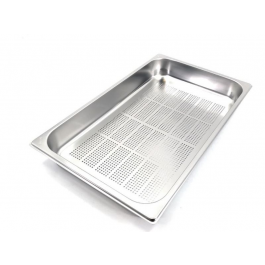 TEGLIA CON FONDO FORATO IN ACCIAIO INOX AISI 304 GN 1/1 MOD. GNF 1165 H 6,5